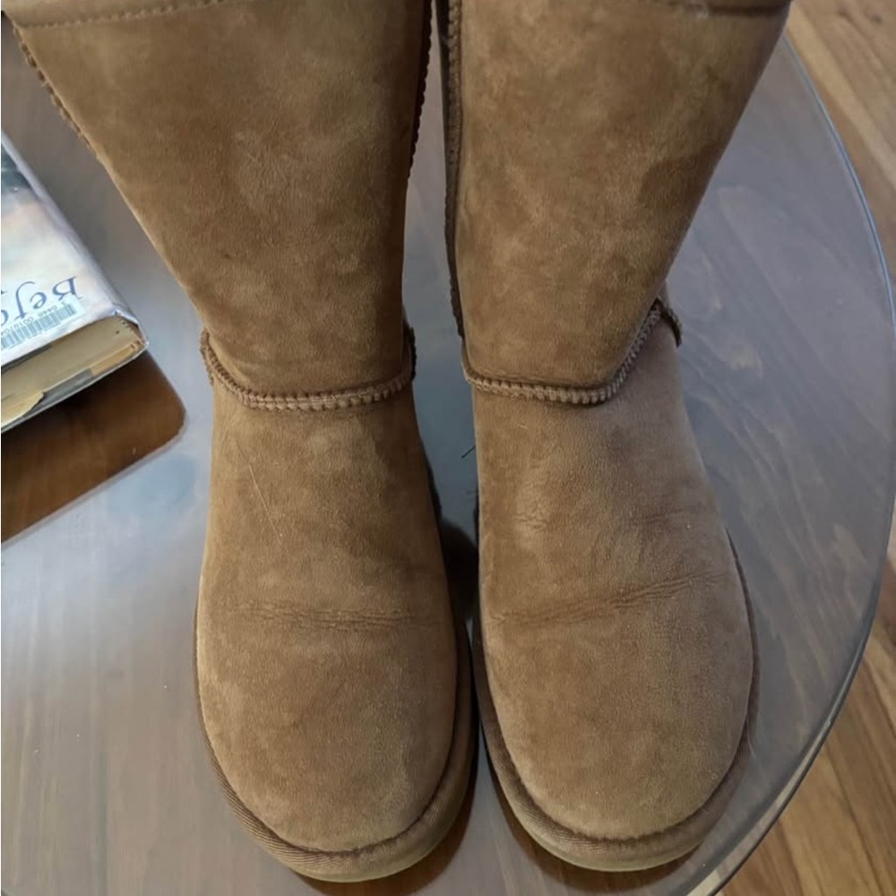 UGG Tan and Cream Shearling Boots